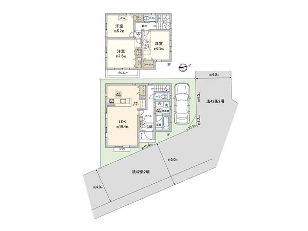 東大沼4丁目 新築戸建 2号棟 間取図(平面図) 東大沼4丁目 新築戸建 2号棟 間取図(平面図)