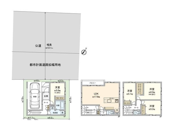 相模原市南区相模台7丁目 新築一戸建 間取図(平面図) 相模原市南区相模台7丁目 新築一戸建 間取図(平面図)