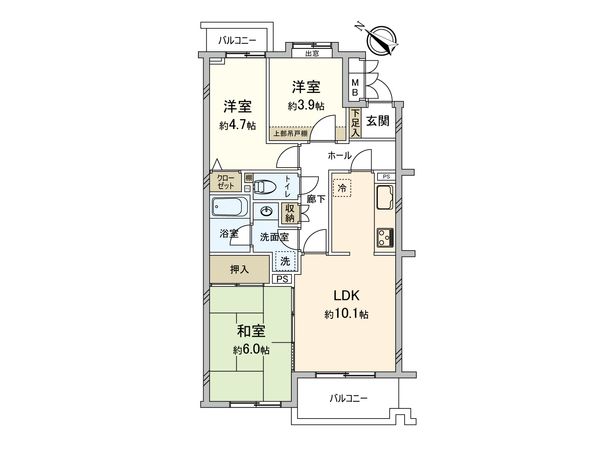 藤和ライブタウン相模大野 弐号棟 間取図(平面図)