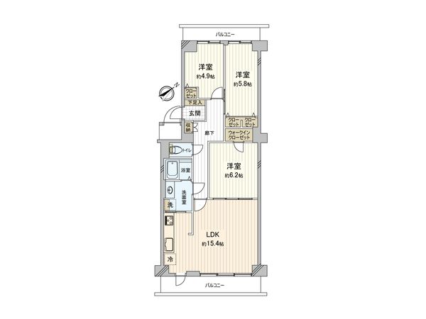 コープ野村相模大野台 間取図(平面図) 間取図(平面図)