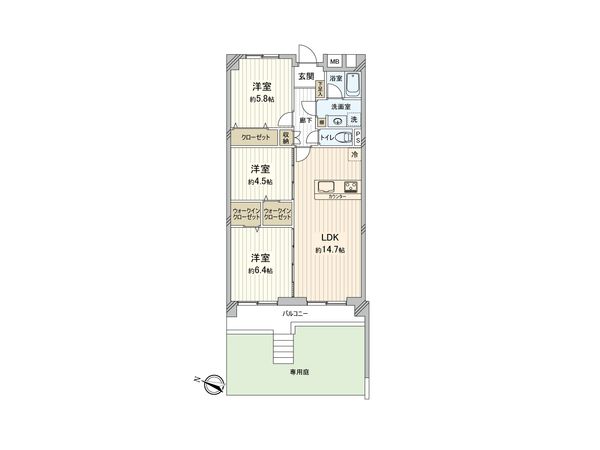 ライフコア東林間アネックス 間取図(平面図) 間取図(平面図)