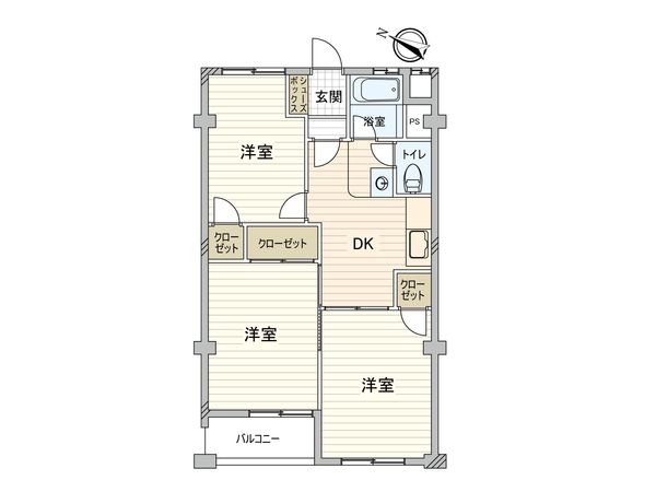 東林間コーポラス 間取図(平面図) 東林間コーポラス 間取図(平面図)
