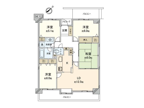 コスモ相模原スカイエッセ 間取図(平面図) 間取図(平面図)