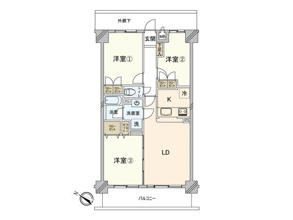 NICガーデンハイム相模大野 間取図(平面図)