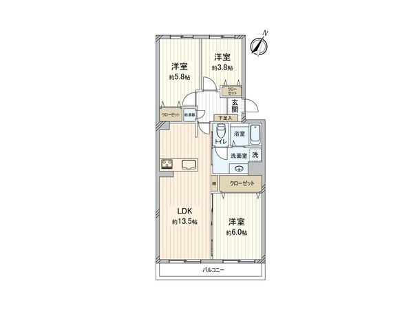 藤和東林間コープ 間取図(平面図) 間取図(平面図)