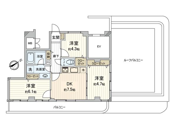 ライオンズマンション相模が丘第5 間取図(平面図) 間取図(平面図)