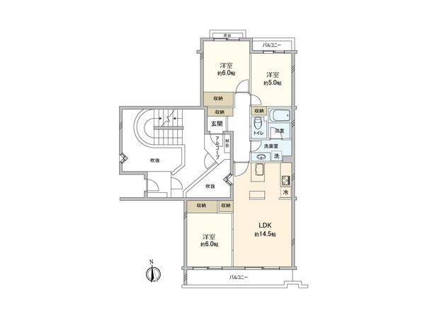 ロビーシティ相模大野五番街 13号棟 間取図(平面図) ロビーシティ相模大野五番街 13号棟 間取図(平面図)