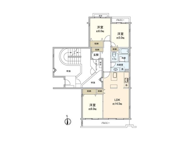 ロビーシティ相模大野五番街 13号棟 間取図(平面図) ロビーシティ相模大野五番街 13号棟 間取図(平面図)
