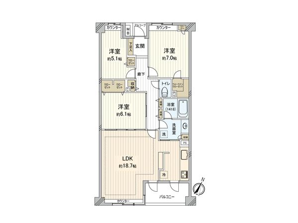 ファミール相模大野エルフェア 間取図(平面図) ファミール相模大野エルフェア 間取図(平面図)