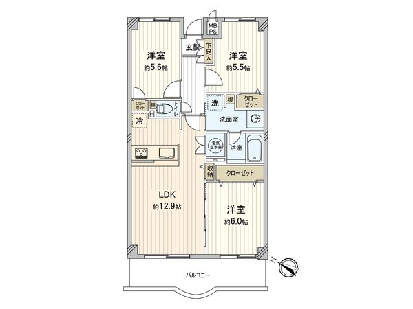 相武台ニューハイツ 間取図(平面図) 間取図(平面図)