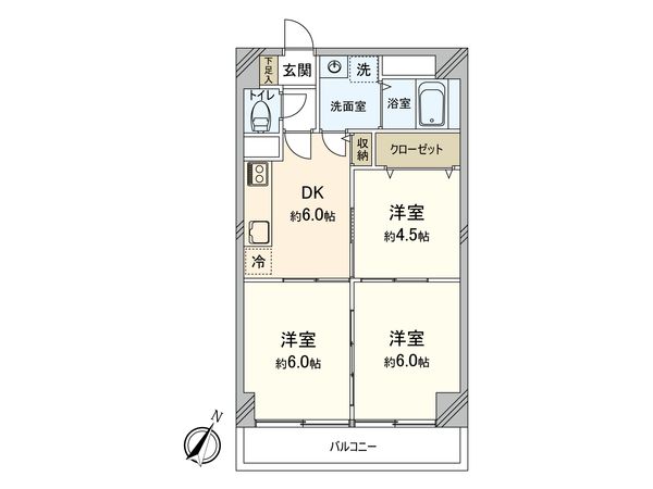 シャンボール相模原 間取図(平面図)