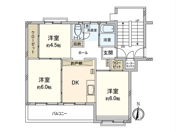 相武台団地 1512号棟 間取図(平面図) 相武台団地 1512号棟 間取図(平面図)