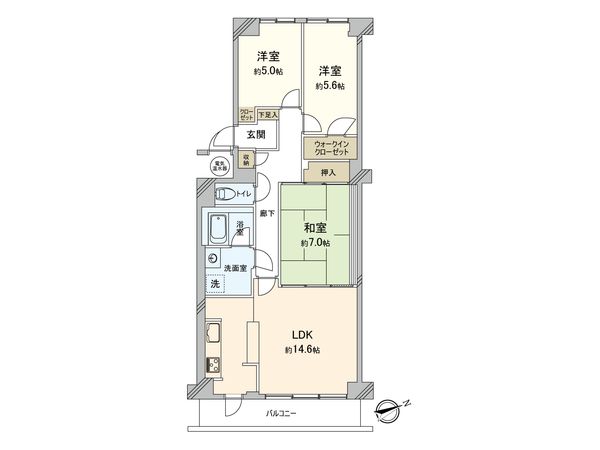 コープ野村相模大野台 間取図(平面図)
