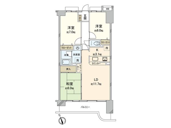 ネオステージ相模大野 間取図(平面図) ネオステージ相模大野 間取図(平面図)