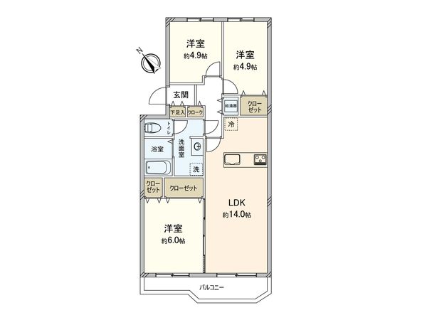 ユニライフ相模大野 間取図(平面図)