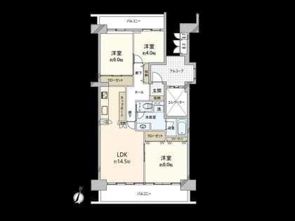 ロビーシティ相模大野五番街 10号棟 間取図(平面図)