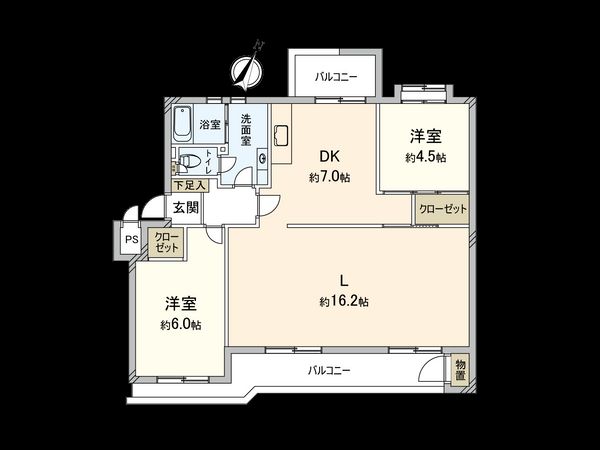 町田ハイツ B6号棟 間取図(平面図) 町田ハイツ B6号棟 間取図(平面図)