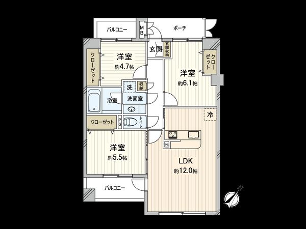 ラフィネグランヒルズ町田南 間取図(平面図) ラフィネグランヒルズ町田南 間取図(平面図)