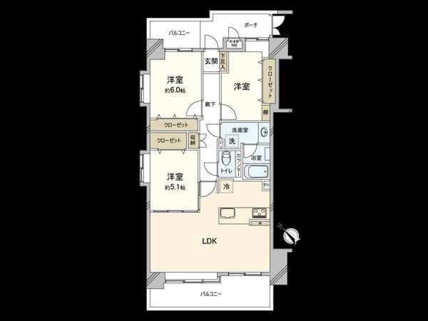 ウッドコート小田急相模原 間取図(平面図) ウッドコート小田急相模原 間取図(平面図)