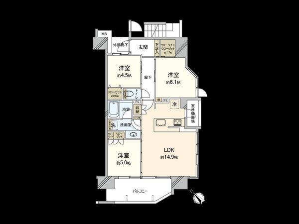 ヴェレーナ相模大野 間取図(平面図) ヴェレーナ相模大野 間取図(平面図)