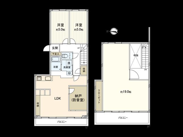 相武台グリーンパーク 5-5号棟 間取図(平面図)