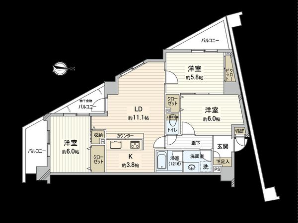 セントレー相武台 間取図(平面図)