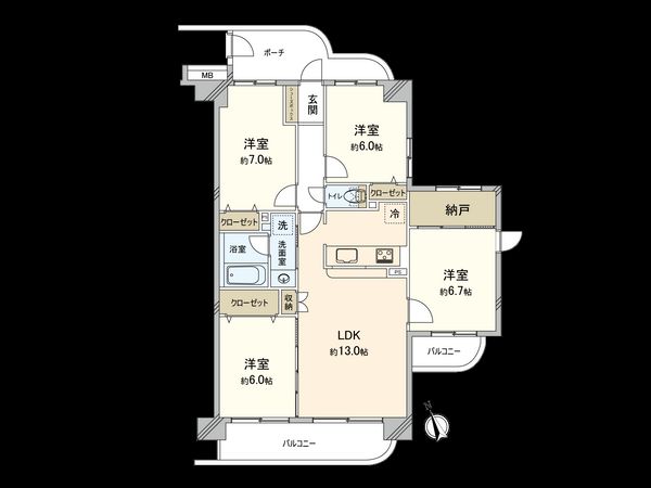 ネオステージ相模大野 間取図(平面図) ネオステージ相模大野 間取図(平面図)