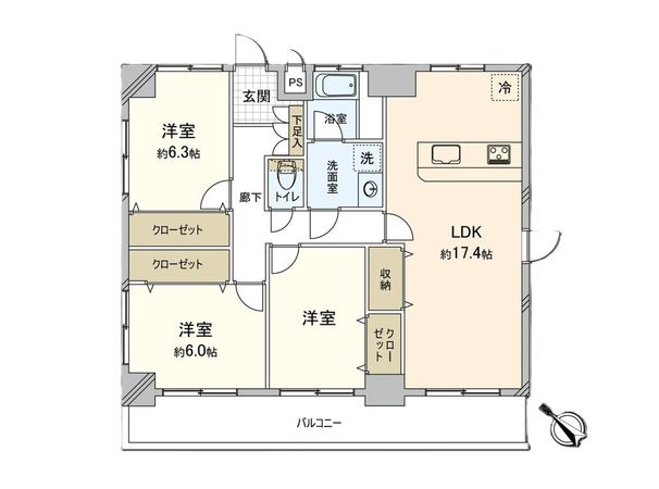 グレイス相模大野 間取図(平面図) グレイス相模大野 間取図(平面図)
