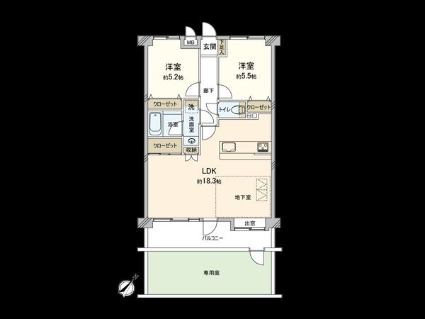 モナークマンション相模大野 間取図(平面図)