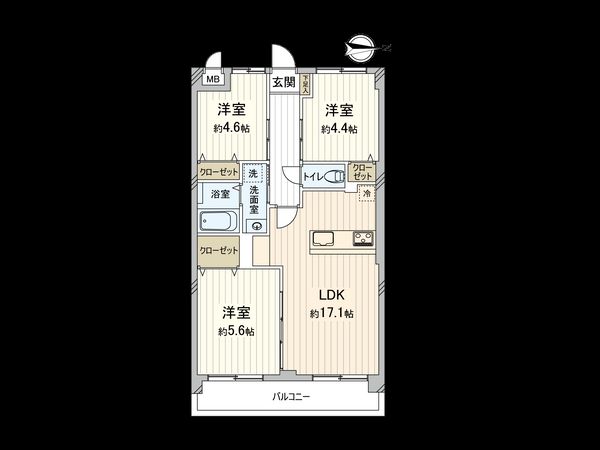 プラタスガーデンつきみ野 間取図(平面図) プラタスガーデンつきみ野 間取図(平面図)