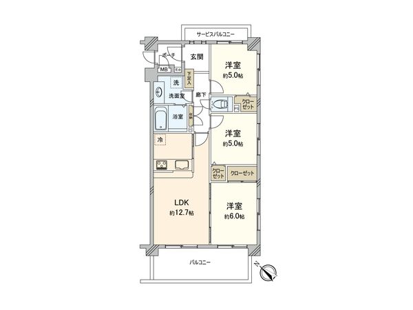 キャッスルマンション相模が丘 間取図(平面図) キャッスルマンション相模が丘 間取図(平面図)