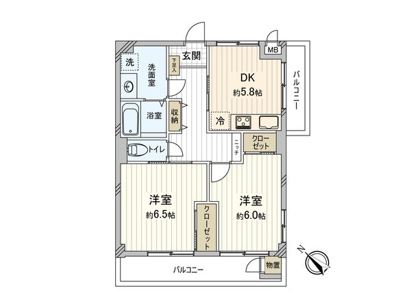 相武台グリーンハイツA 間取図(平面図) 間取図(平面図)