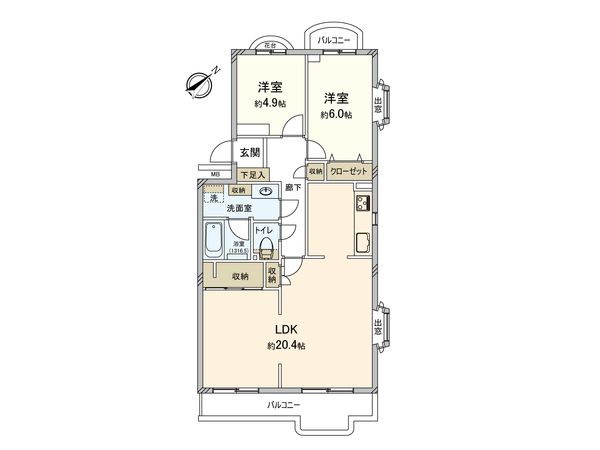 東建ニューハイツ東林間 間取図(平面図) 間取図(平面図)