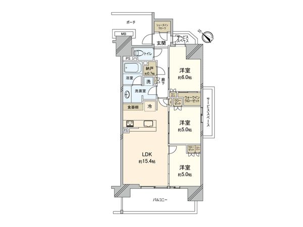 パークホームズ相模大野 間取図(平面図) パークホームズ相模大野 間取図(平面図)