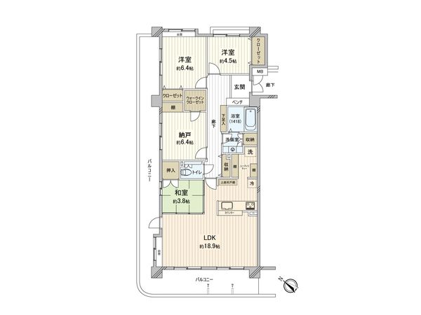 プレステージ相模大野 間取図(平面図)
