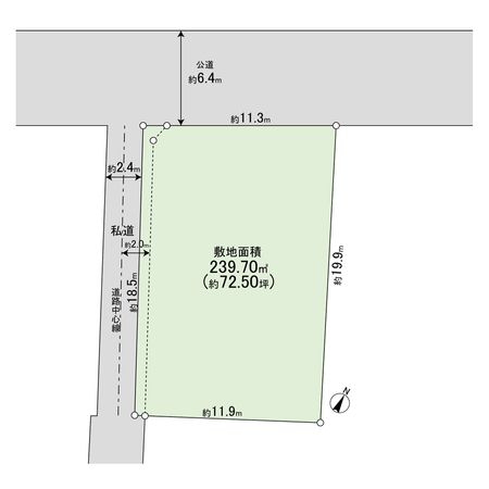 平塚市御殿1丁目 土地 区画図 平塚市御殿1丁目 土地 区画図