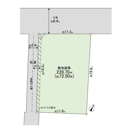 平塚市御殿1丁目 土地 区画図