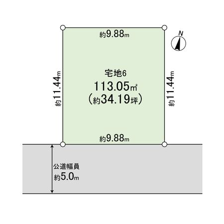 平塚市菫平 土地 6区画 区画図