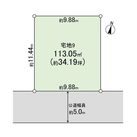 平塚市菫平 土地 9区画 区画図