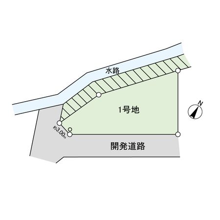 平塚市南金目 土地 1号地 区画図 平塚市南金目 土地 1号地 区画図