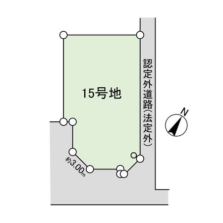 平塚市南金目 土地 15号地 区画図 平塚市南金目 土地 15号地 区画図