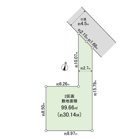 平塚市中堂 土地 2区画 区画図 平塚市中堂 土地 2区画 区画図