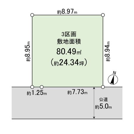 平塚市中堂 土地 3区画 区画図 平塚市中堂 土地 3区画 区画図