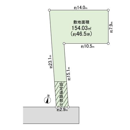 平塚市虹ケ浜 土地 A区画 区画図 平塚市虹ケ浜 土地 A区画 区画図