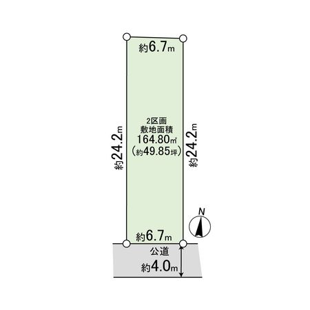中郡大磯町国府本郷 土地 2区画 区画図
