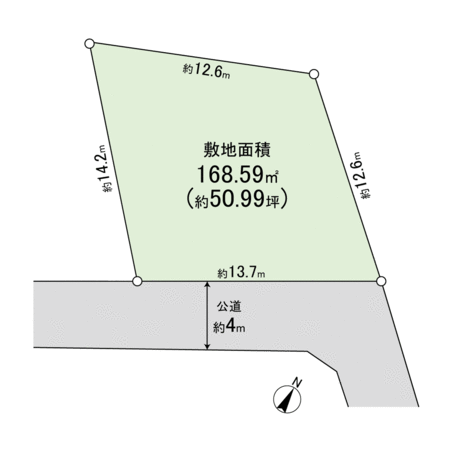 茅ヶ崎市常盤町 土地 地形図