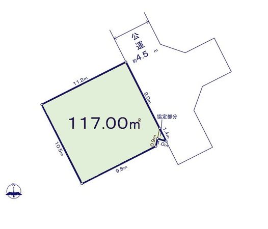 平塚市平塚3丁目 土地4区画 地形図