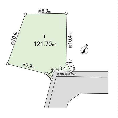 平塚市南原三丁目 土地1区画 区画図 平塚市南原三丁目 土地1区画 区画図