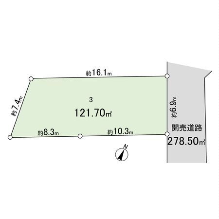 平塚市南原三丁目 土地3区画 区画図 平塚市南原三丁目 土地3区画 区画図
