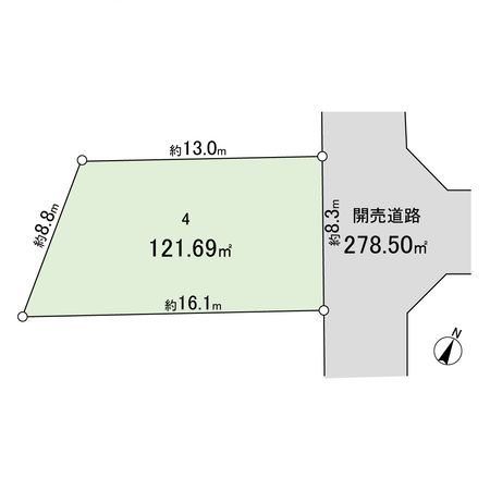 平塚市南原三丁目 土地4区画 区画図 平塚市南原三丁目 土地4区画 区画図